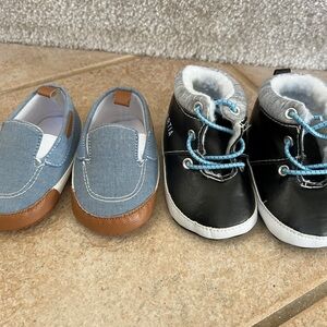 Baby Shoes Set - Denim and Black